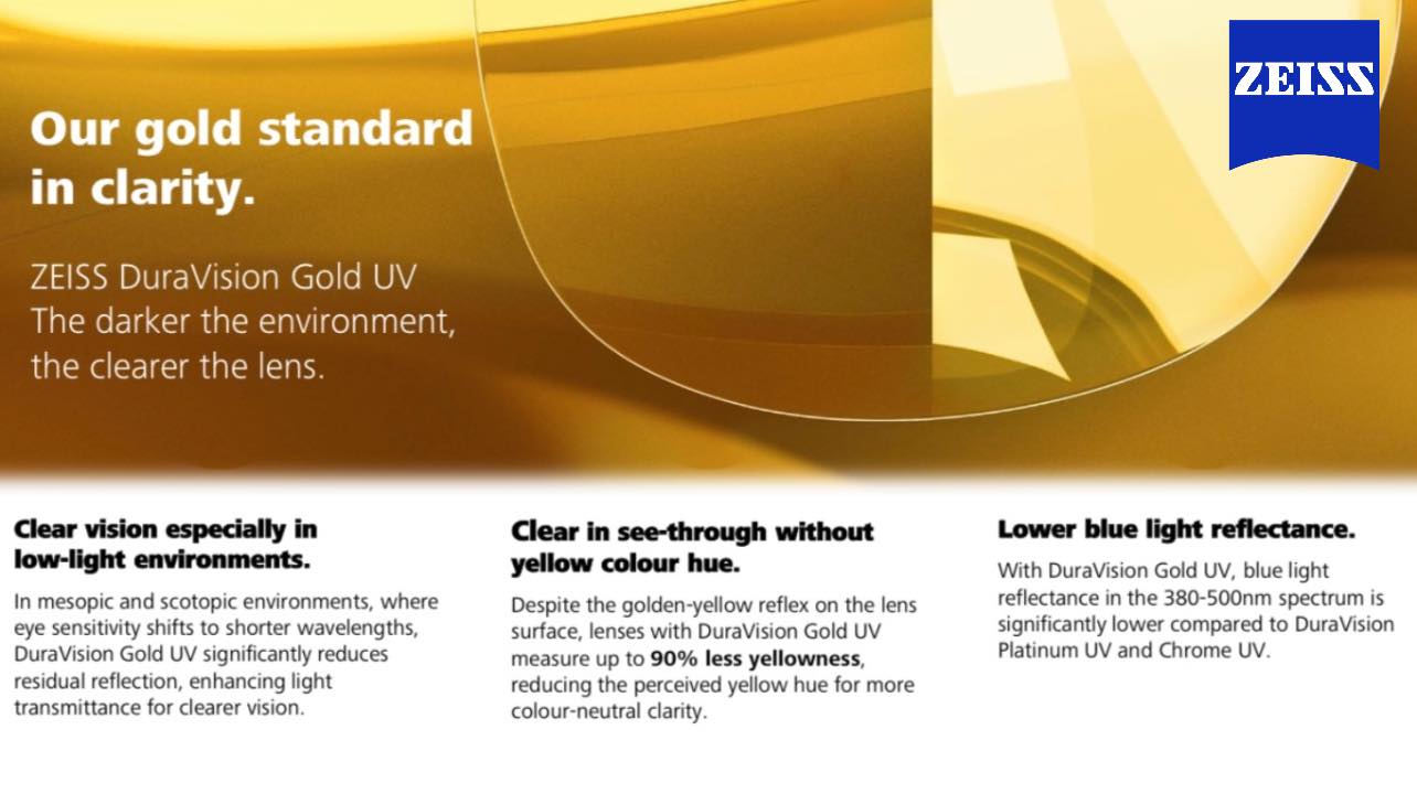 The Gold Standard of Visual Integrity: ZEISS DuraVision Gold UV